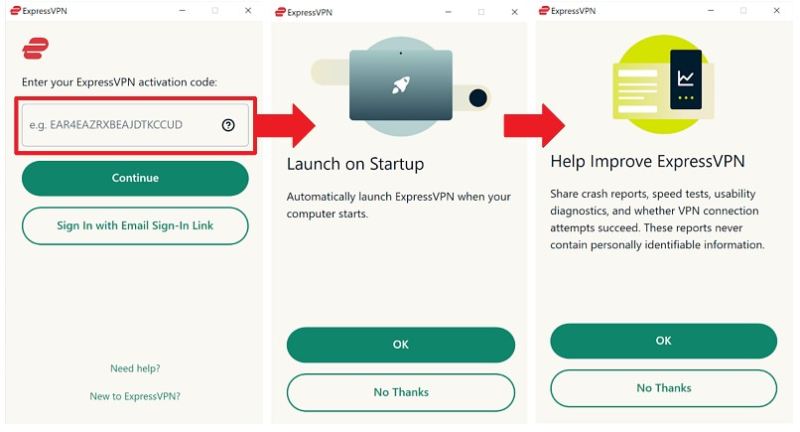 Dán mã kích hoạt và khởi động ứng dụng