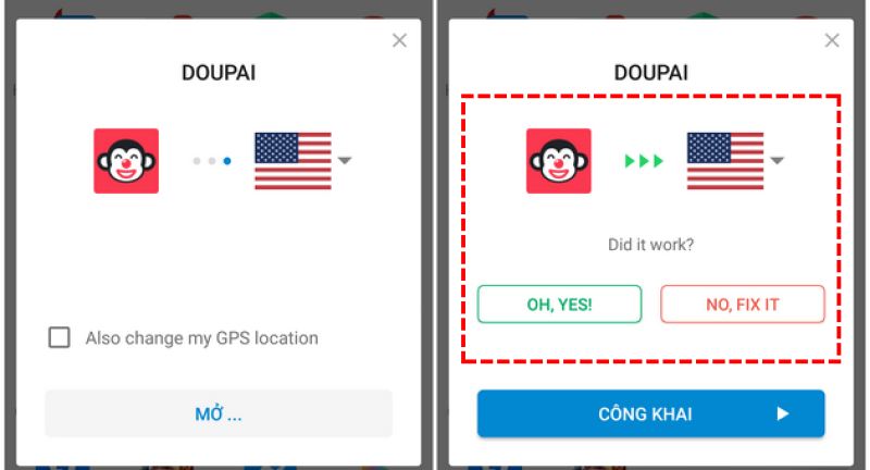 Đợi ứng dụng thiết lập IP ảo