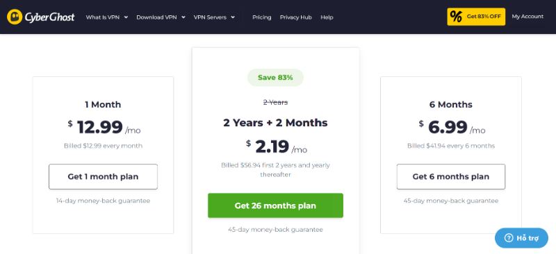 Lựa chọn bản dùng