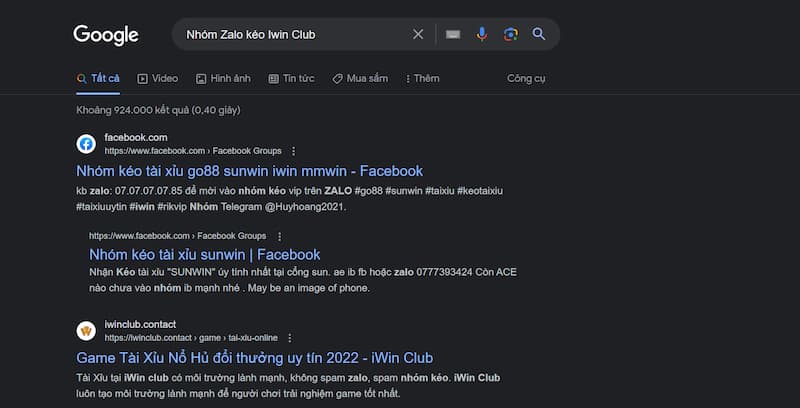 nhóm Zalo kéo Iwin Club Iwin Club
